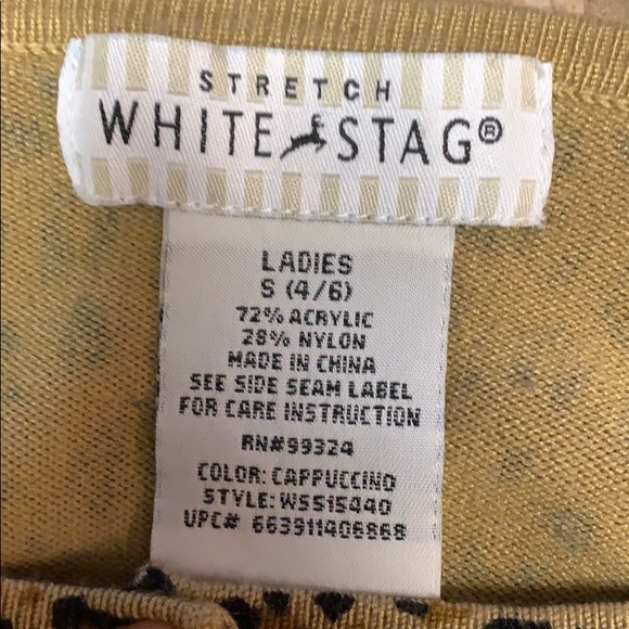 White Stag Animal Print Thin Button-Down Sweater - Picture 8 of 8